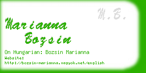 marianna bozsin business card